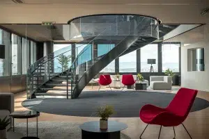 Photo d'architecture intérieur réalisée dans la tour To Lyon. Studio Chaillou : photographe à Lyon